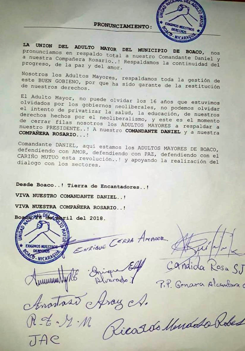 PRONUNCIAMIENTOS